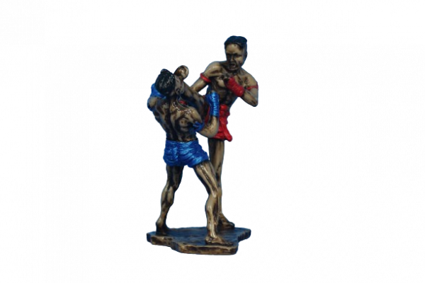 Muay Thai Figur rot blau Frontkick, XL